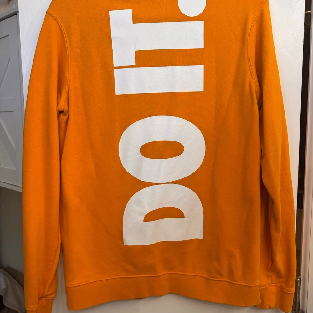Nike Men's Bold Orange Crewneck Sweater - Picture 2 of 2